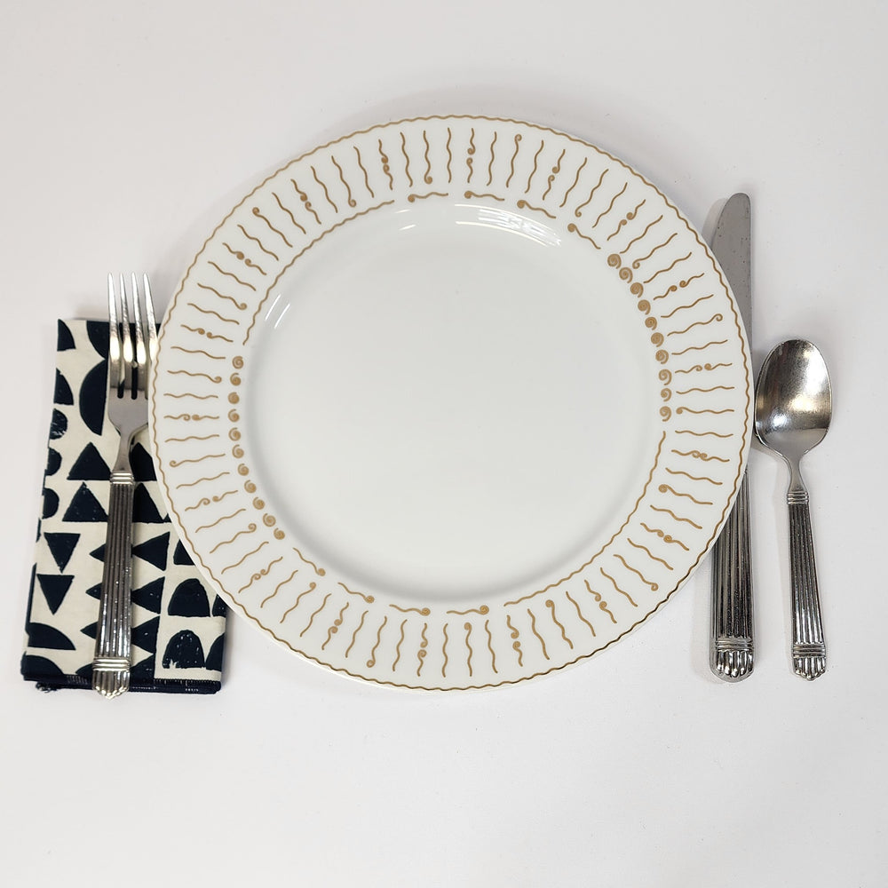 Dinner Napkin Set in Imprint Navy