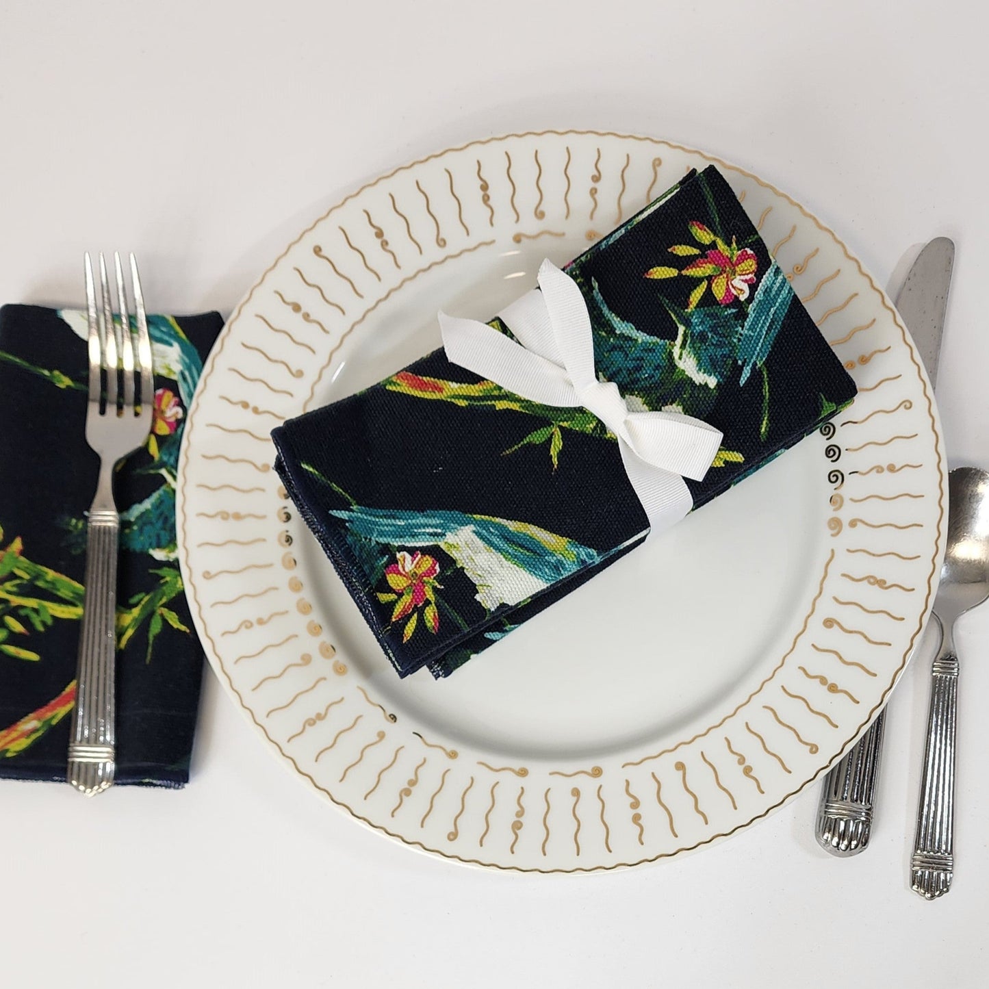 
                  
                    Dinner Napkin Set in Night Talks / Birds
                  
                