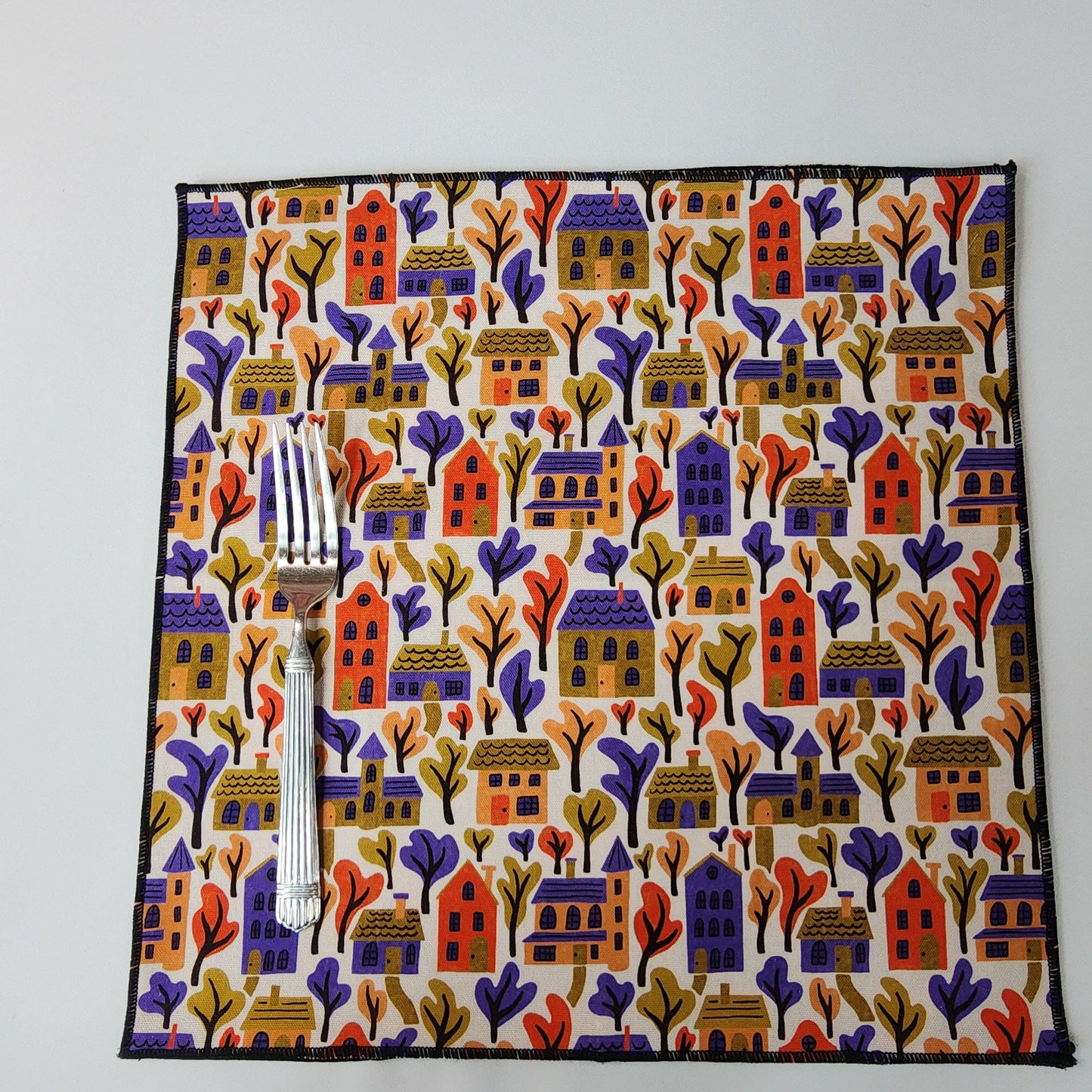 
                  
                    Dinner Napkin Set in Organic Cotton Spooky Hollow
                  
                