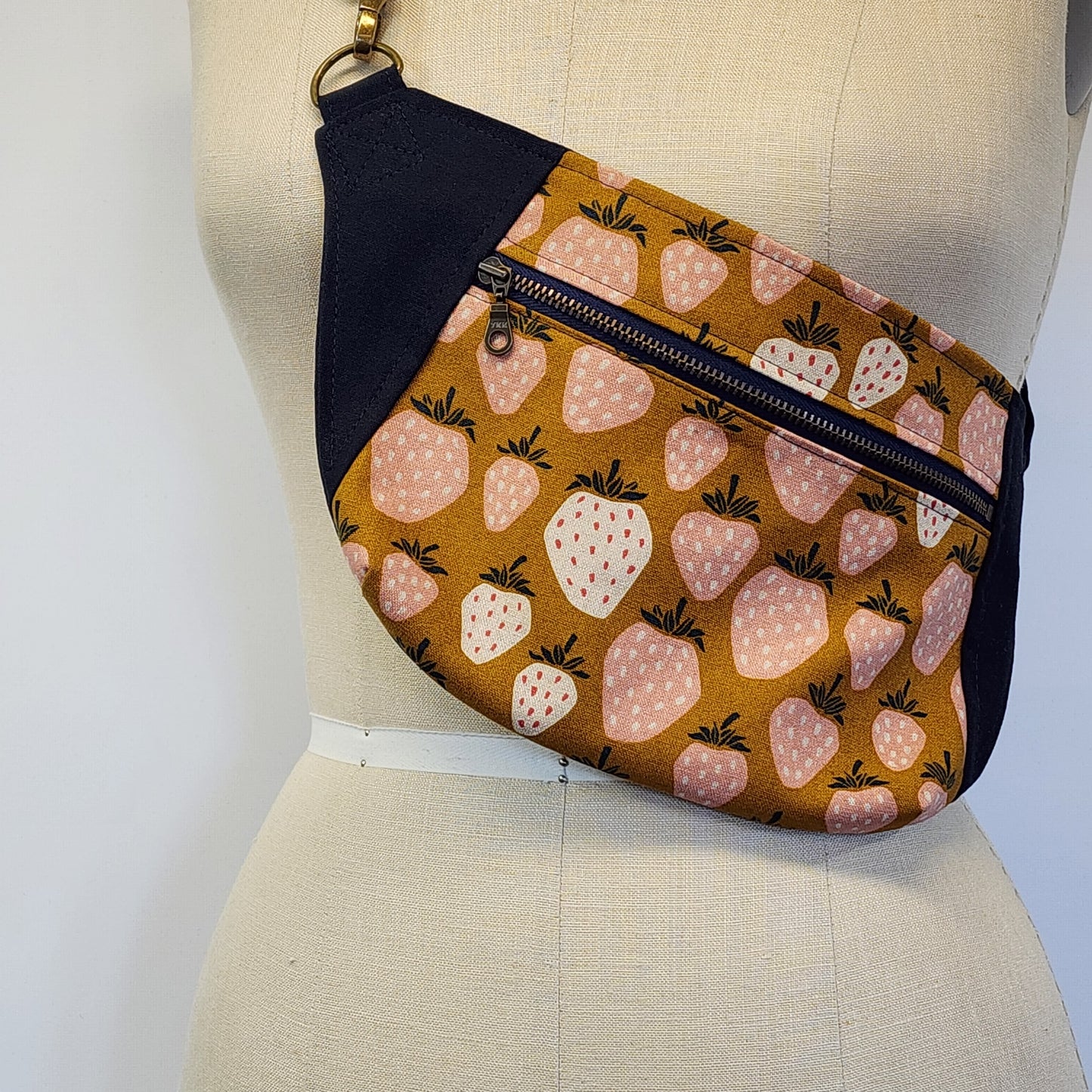 
                  
                    Fanny Pack in Queen of Berries on Mustard w/navy
                  
                