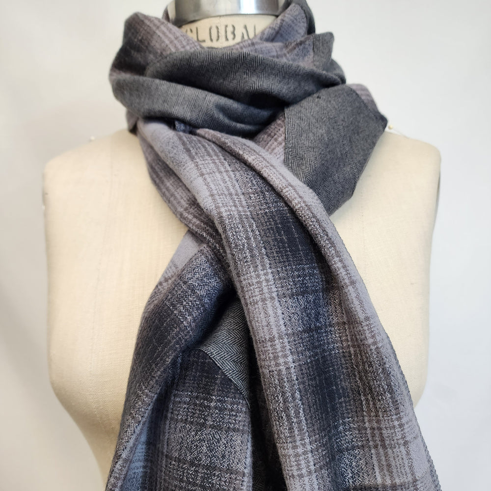 
                  
                    Luxe Flannel Scarf in Stormy Greys
                  
                