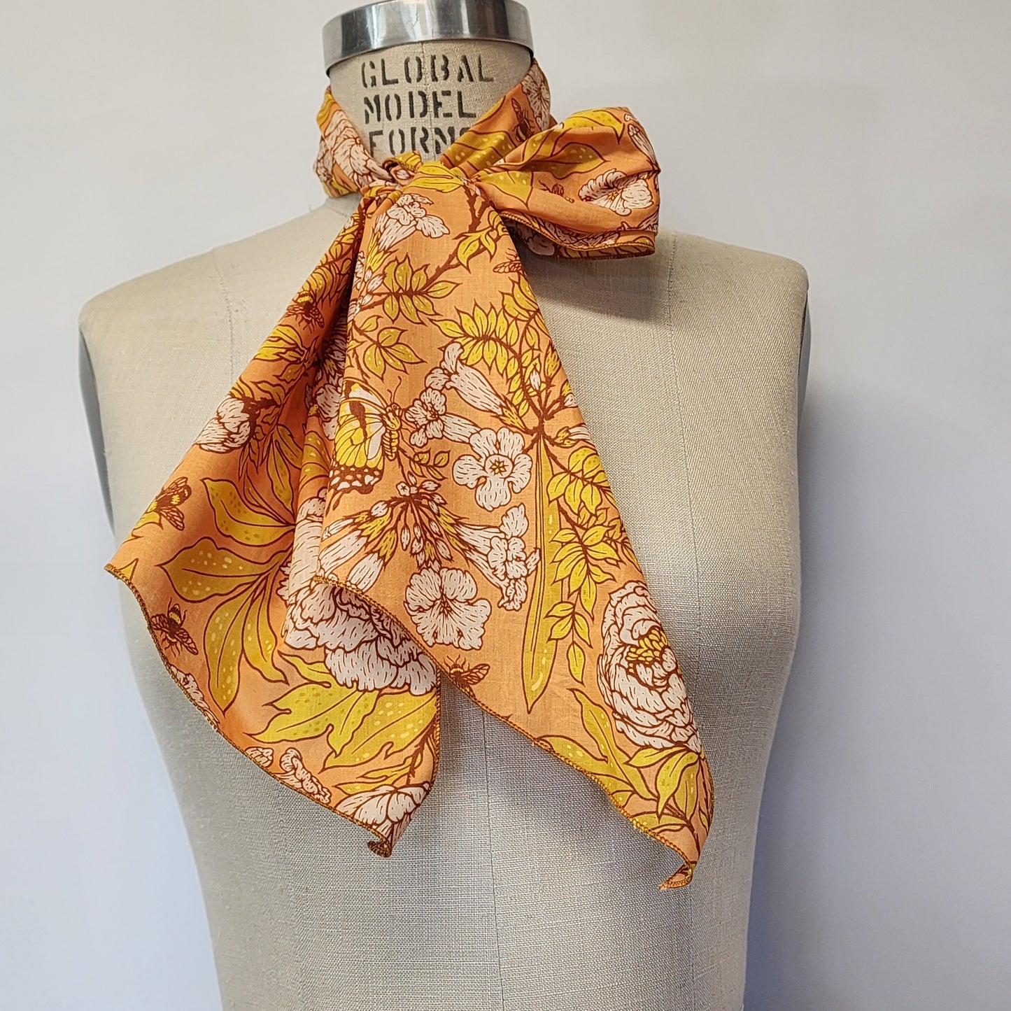 
                  
                    Long Cotton Lawn Scarf in Bountiful Peach
                  
                