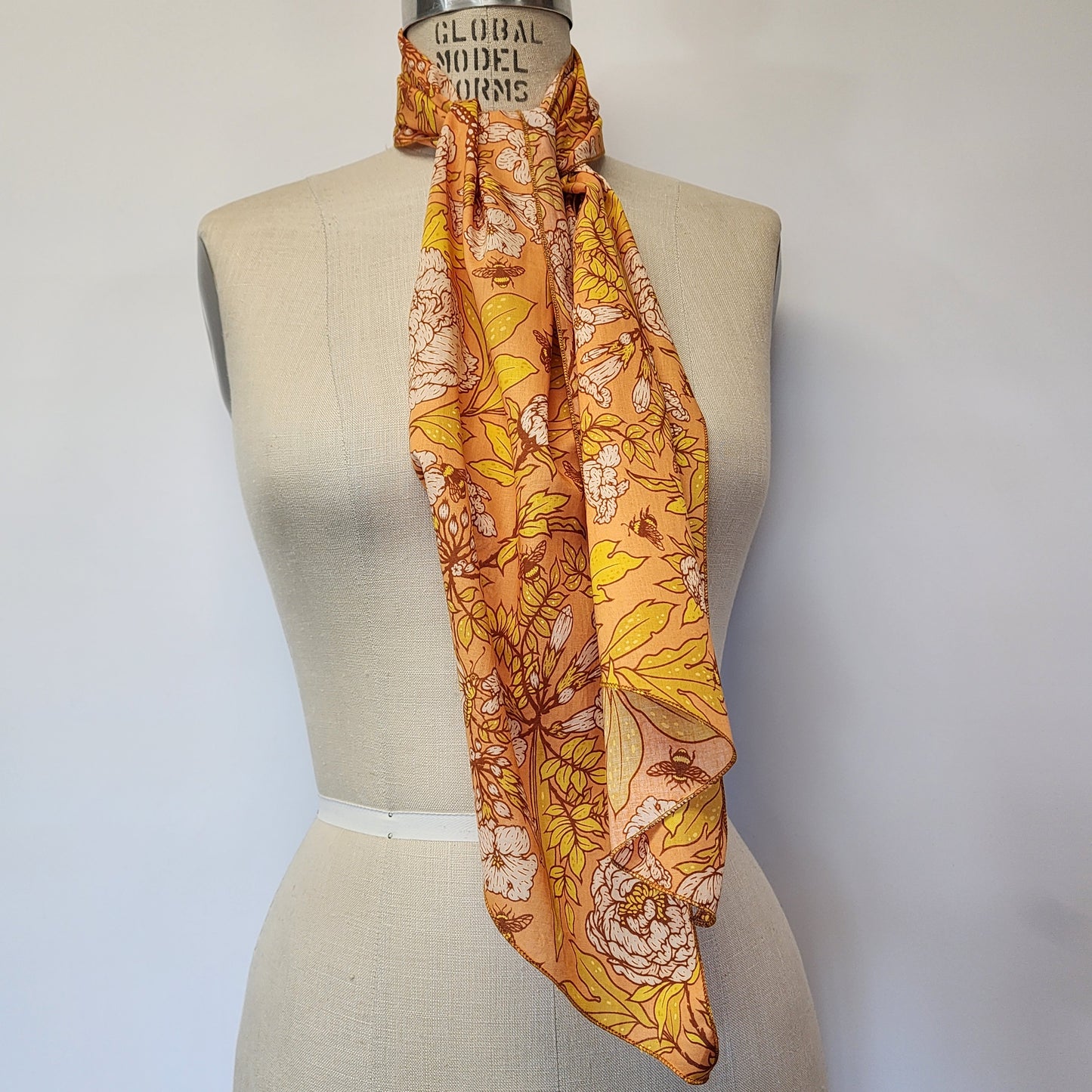 
                  
                    Long Cotton Lawn Scarf in Bountiful Peach
                  
                