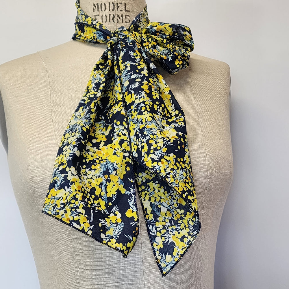 Long Cotton Lawn Scarf in Forsythia