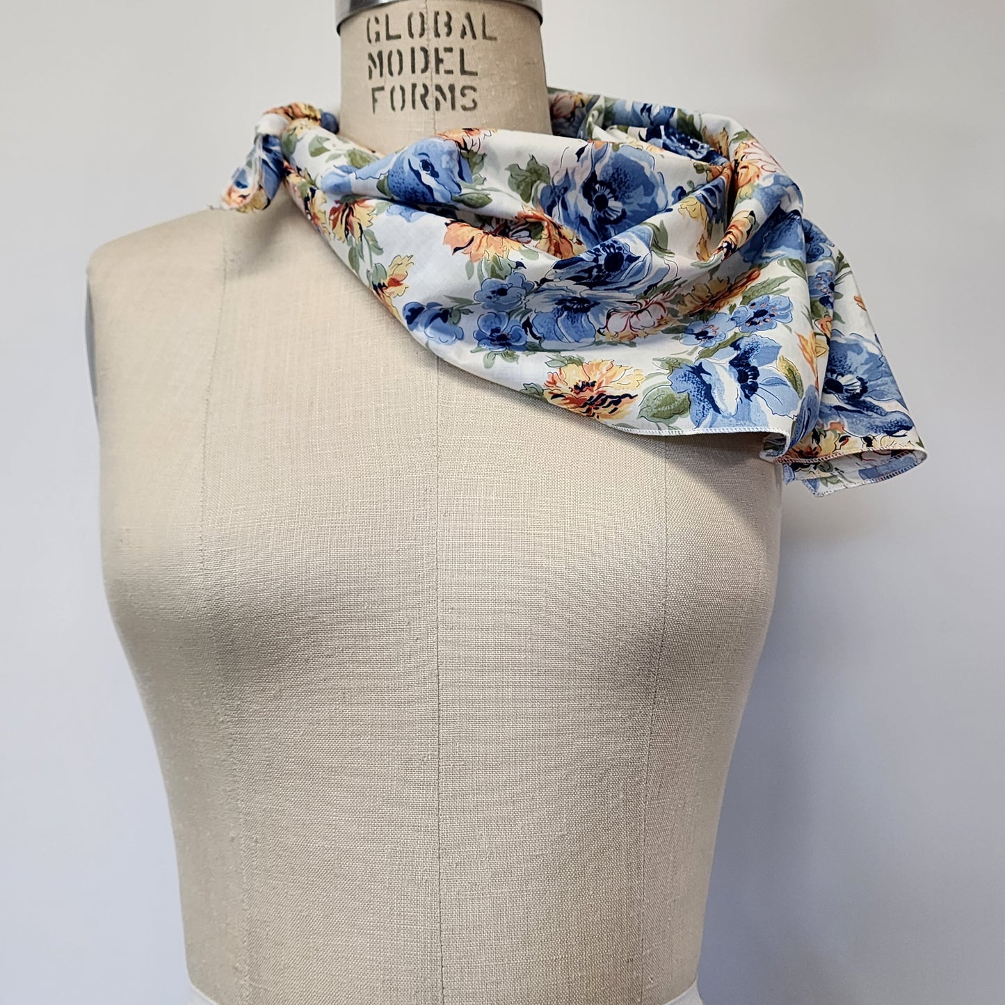 
                  
                    Square Cotton Lawn Scarf in Vintage Floral
                  
                