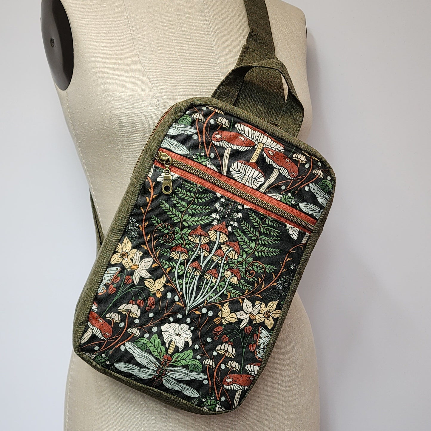 
                  
                    Sling Cross Body Bag in Forest Flora
                  
                