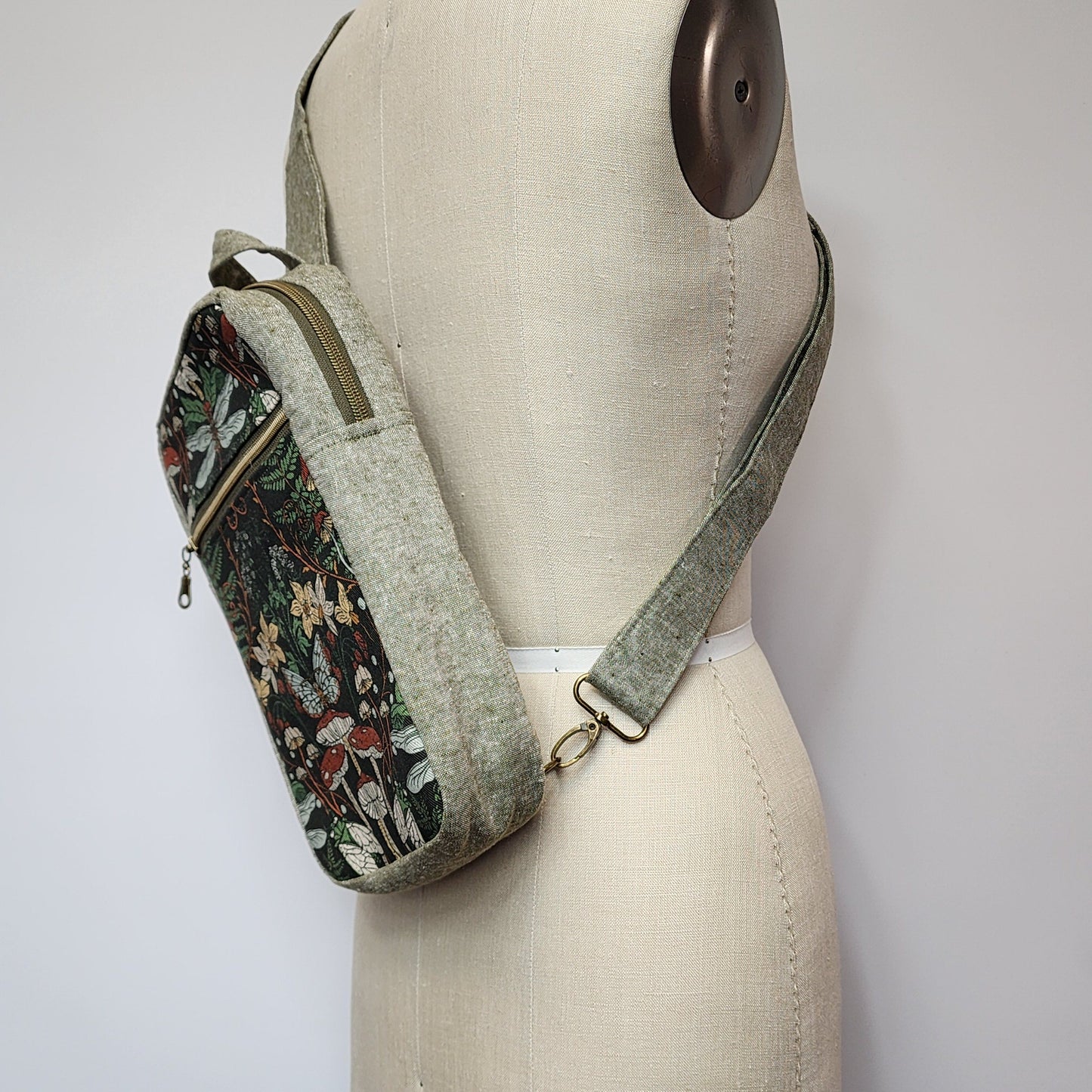 
                  
                    Sling Cross Body Bag in Forest Flora Sage
                  
                